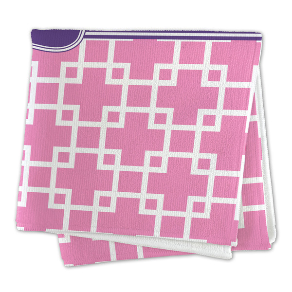 Linked Squares Microfiber Dish Rag - FOLDED (square)