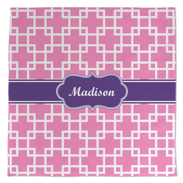 Custom Linked Squares Microfiber Dish Towel (Personalized)