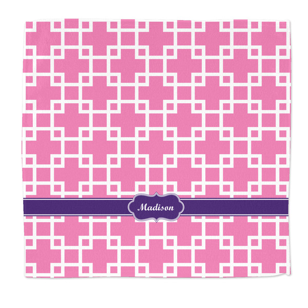 Custom Linked Squares Microfiber Dish Rag (Personalized)