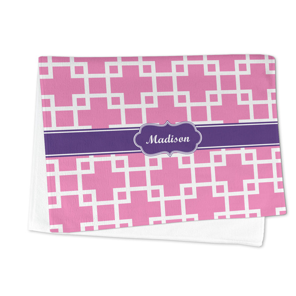 Linked Squares Microfiber Dish Towel - FOLDED HALF