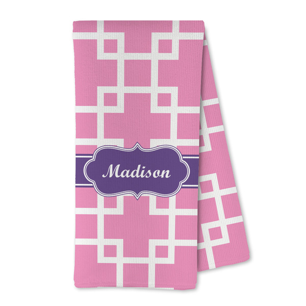 Custom Linked Squares Kitchen Towel - Microfiber (Personalized)