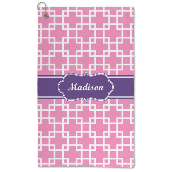 Custom Linked Squares Microfiber Golf Towel (Personalized)