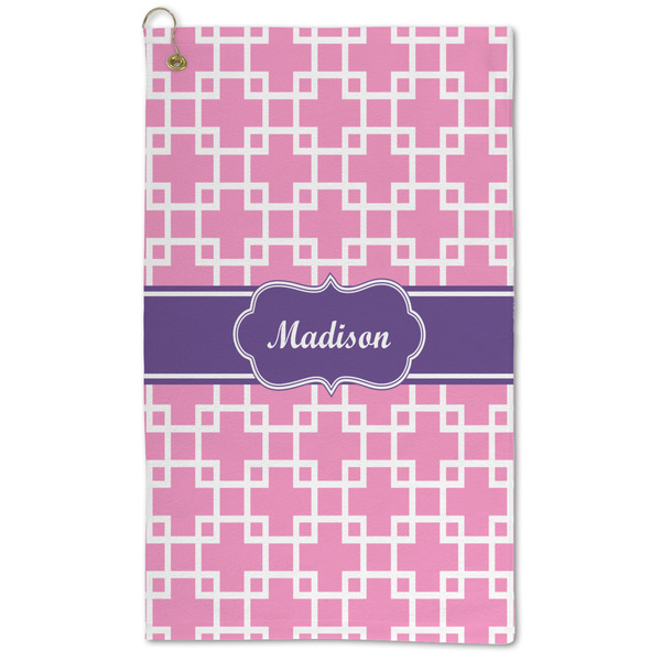 Custom Linked Squares Microfiber Golf Towel (Personalized)