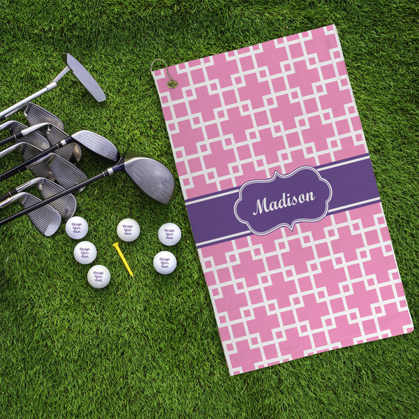 Linked Squares Microfiber Golf Towels - LIFESTYLE