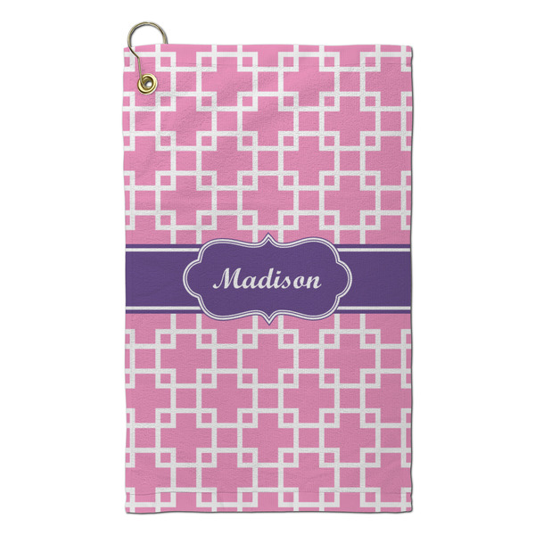Custom Linked Squares Microfiber Golf Towel - Small (Personalized)