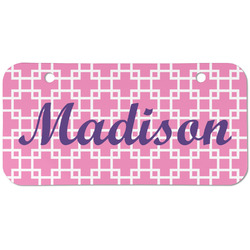 Linked Squares Mini/Bicycle License Plate (2 Holes) (Personalized)