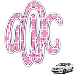 Linked Squares Monogram Car Decal (Personalized)