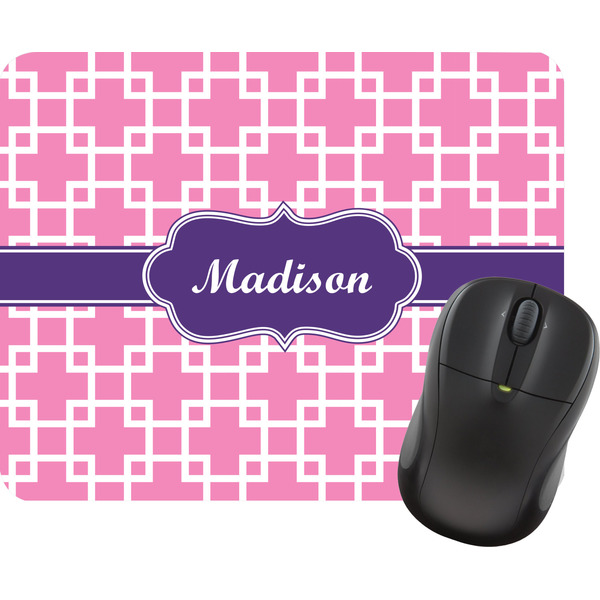 Custom Linked Squares Rectangular Mouse Pad (Personalized)