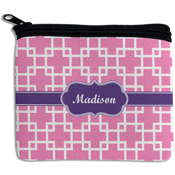Custom Linked Squares Rectangular Coin Purse (Personalized)