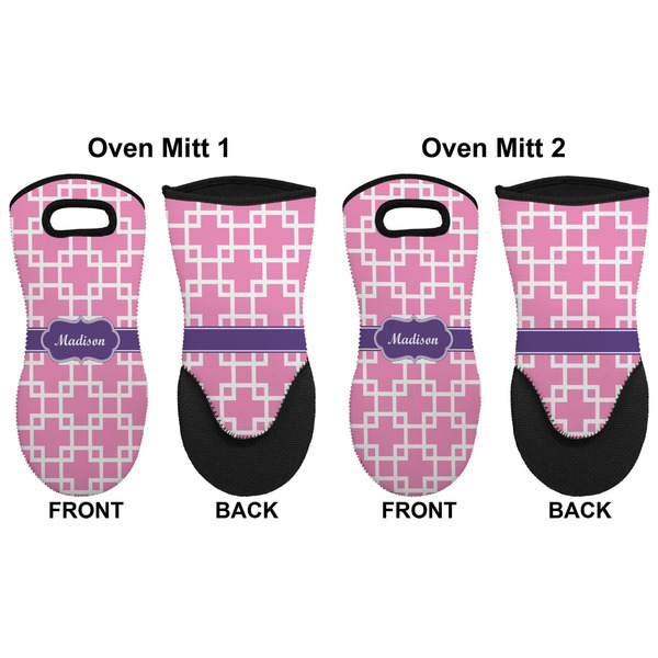Linked Squares Neoprene Oven Mitt - Set of 2 - Approval