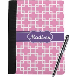 Linked Squares Notebook Padfolio - Large w/ Name or Text
