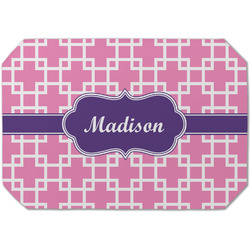 Linked Squares Dining Table Mat - Octagon (Single-Sided) w/ Name or Text