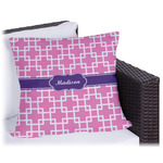 Linked Squares Outdoor Pillow - 20" (Personalized)
