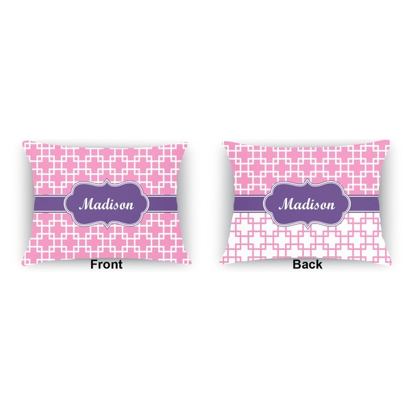 Linked Squares  Outdoor Rectangular Throw Pillow (Front and Back)