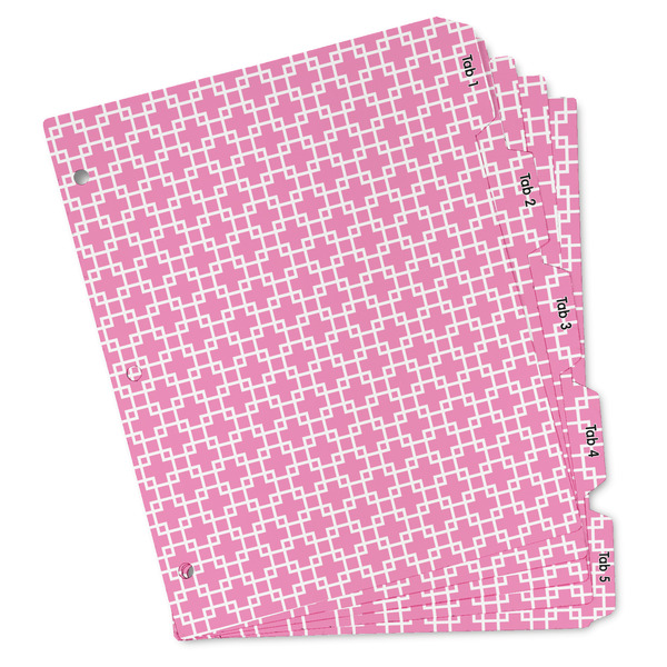Custom Linked Squares Binder Tab Divider - Set of 5 (Personalized)