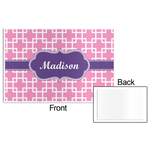 Linked Squares Disposable Paper Placemat - Front & Back