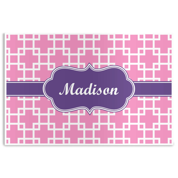 Custom Linked Squares Disposable Paper Placemats (Personalized)