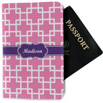 Linked Squares Passport Holder - Fabric w/ Name or Text