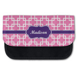 Linked Squares Canvas Pencil Case w/ Name or Text