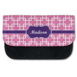 Linked Squares Canvas Pencil Case w/ Name or Text