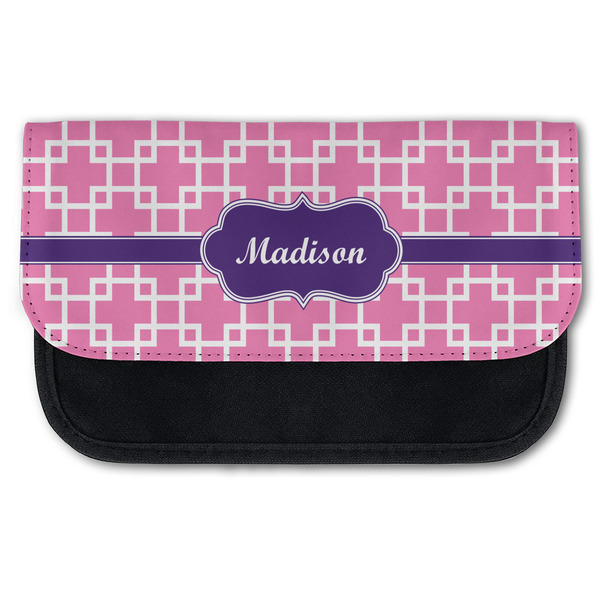 Custom Linked Squares Canvas Pencil Case w/ Name or Text