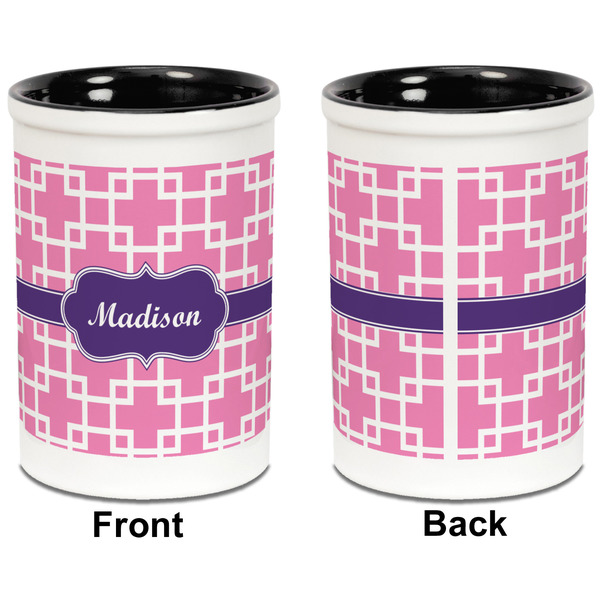 Linked Squares Pencil Holder - Black - approval