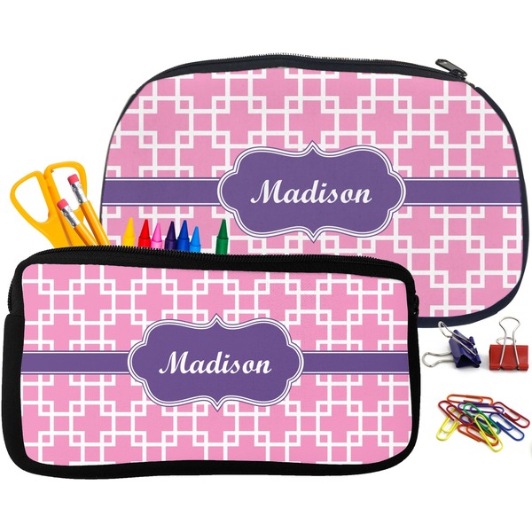 Linked Squares Pencil / School Supplies Bags Small and Medium