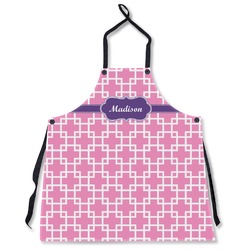 Linked Squares Apron Without Pockets w/ Name or Text