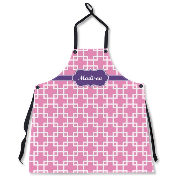 Custom Linked Squares Apron Without Pockets w/ Name or Text
