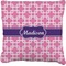 Linked Squares Faux-Linen Throw Pillow (Personalized)