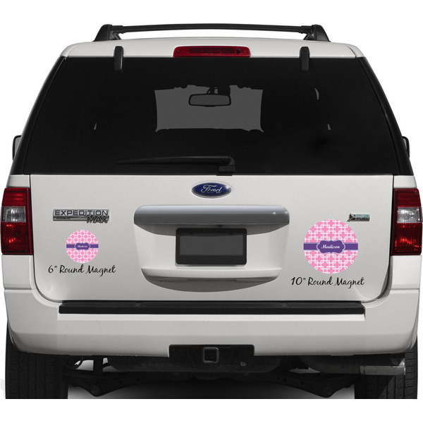 Linked Squares Personalized Car Magnets on Ford Explorer