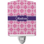 Linked Squares Ceramic Night Light (Personalized)