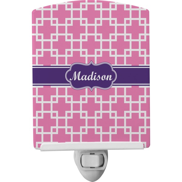 Custom Linked Squares Ceramic Night Light (Personalized)