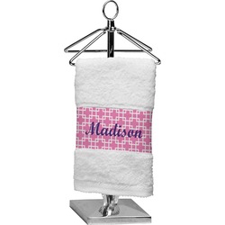 Linked Squares Cotton Finger Tip Towel (Personalized)