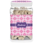 Linked Squares Dog Treat Jar (Personalized)
