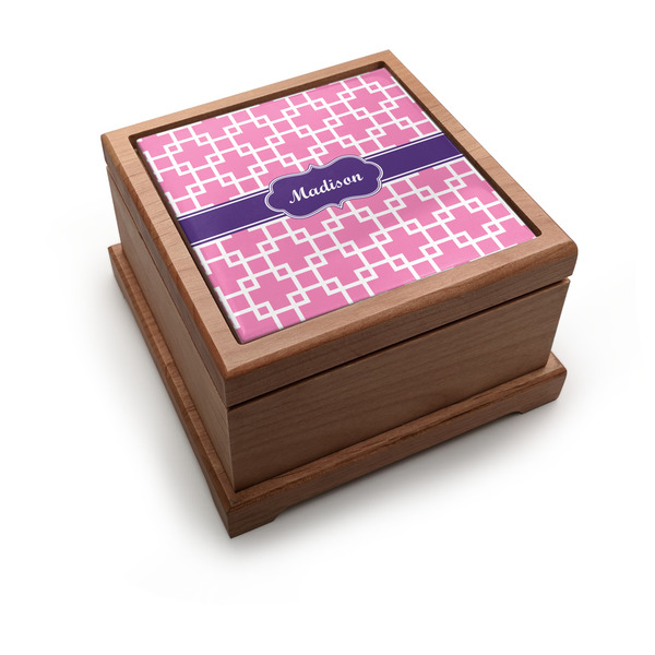 Custom Linked Squares Pet Urn w/ Name or Text