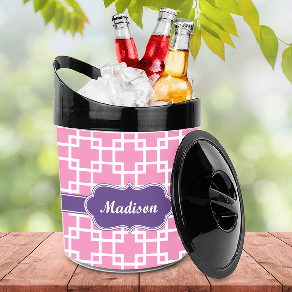 Linked Squares Plastic Ice Bucket - LIFESTYLE