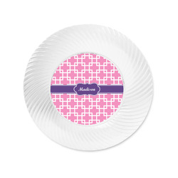 Linked Squares Plastic Party Appetizer & Dessert Plates - 6" (Personalized)