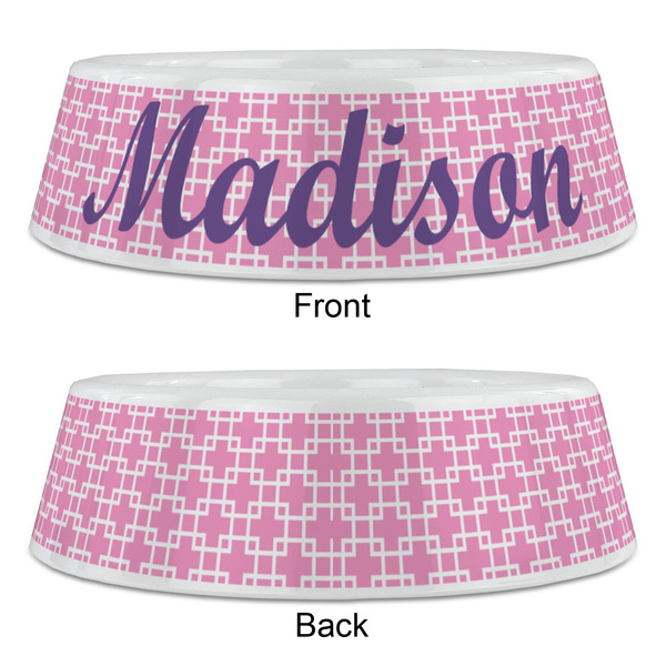 Linked Squares Plastic Pet Bowls - Large - APPROVAL