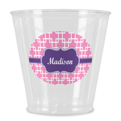 Linked Squares Plastic Shot Glass (Personalized)