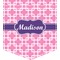 Linked Squares Iron On Faux Pocket (Personalized)