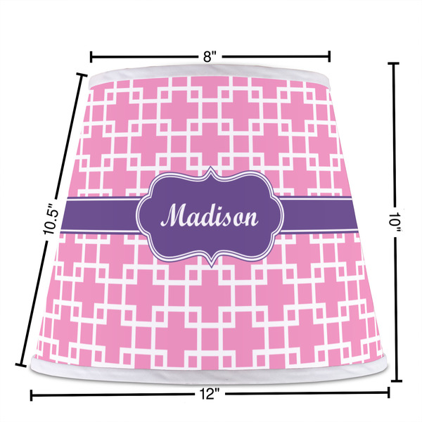 Linked Squares Poly Film Empire Lampshade - Dimensions