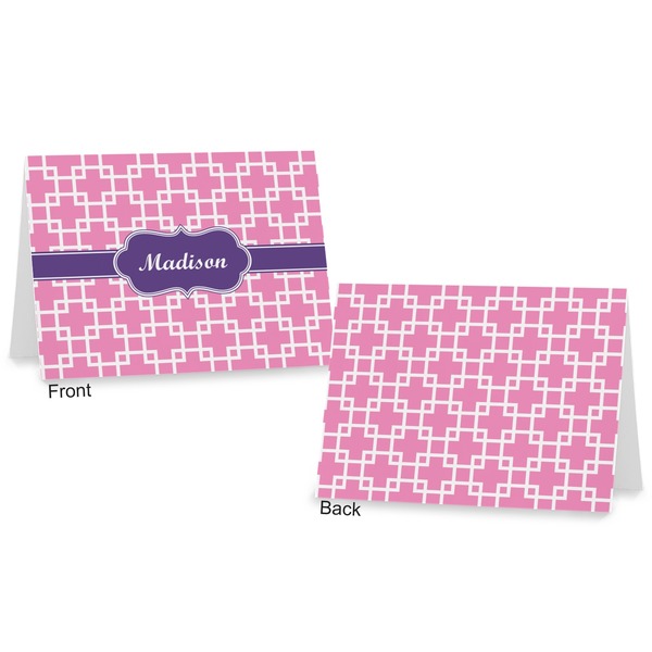 Linked Squares Postcard - Front and Back
