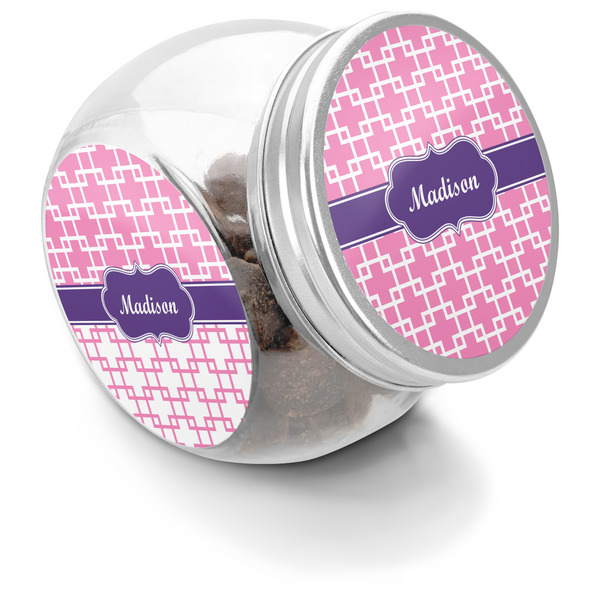 Custom Linked Squares Puppy Treat Jar (Personalized)
