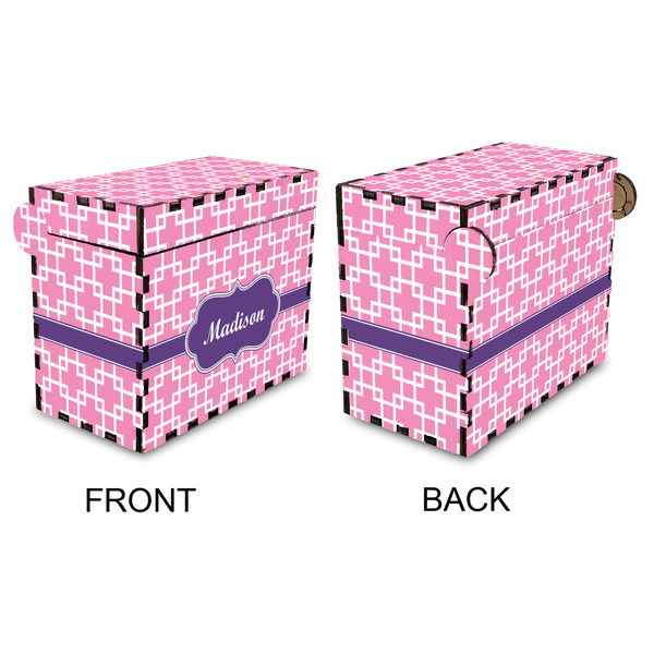 Linked Squares Recipe Box - Full Color - Approval