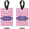 Linked Squares Rectangle Luggage Tag (Front + Back)