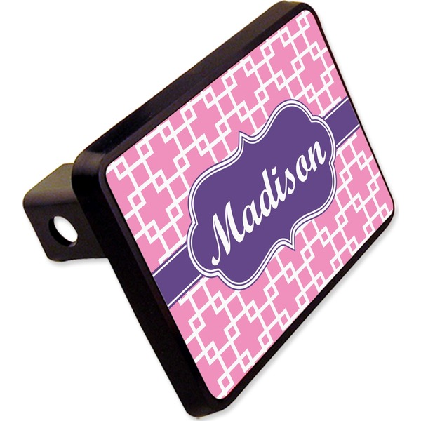 Custom Linked Squares Rectangular Trailer Hitch Cover - 2" (Personalized)
