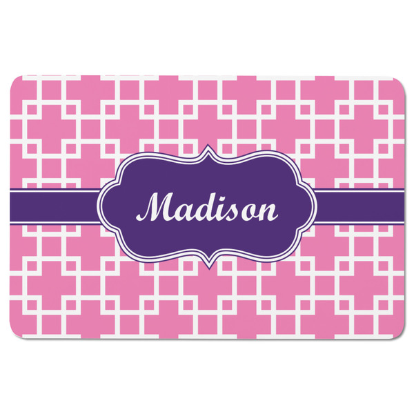 Linked Squares Rectangular Fridge Magnet - FRONT