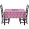 Linked Squares Rectangular Tablecloths - Side View