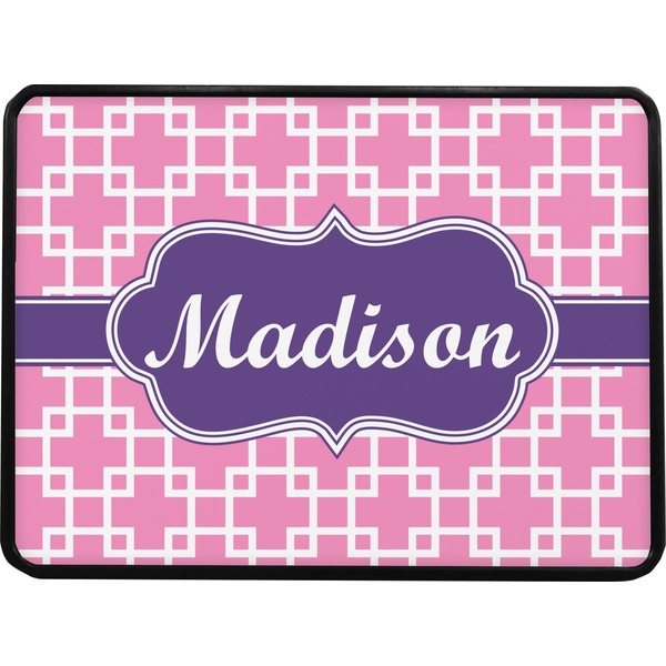 Linked Squares Rectangular Trailer Hitch Cover (Personalized)